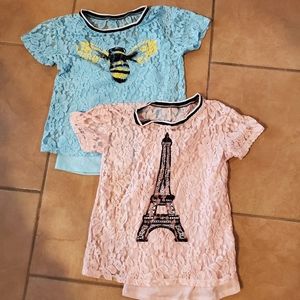 Justice Lot of 2 Tops, size 10